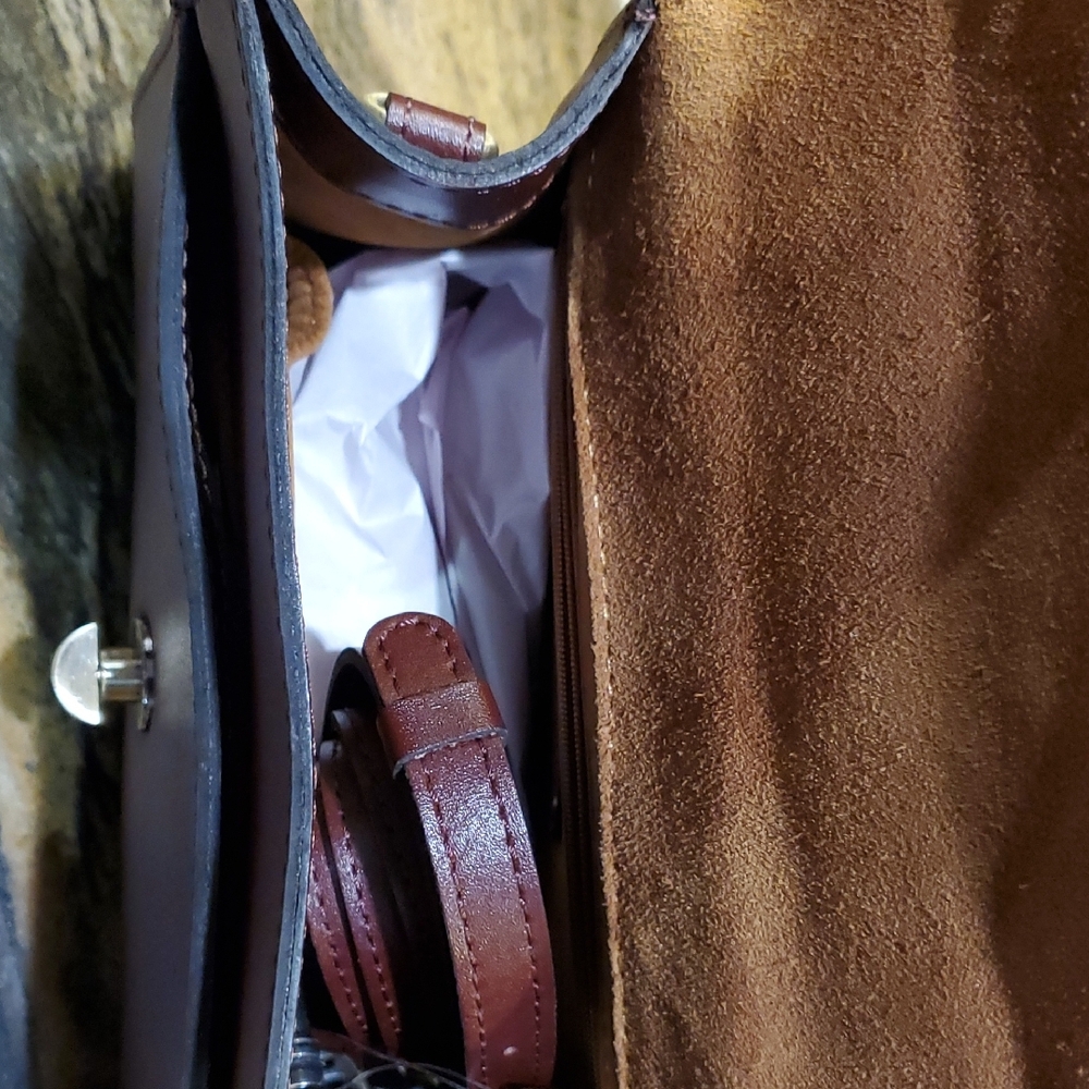 Patricia Nash Deep Red Embossed Leather Satchel - Picture 12 of 16
